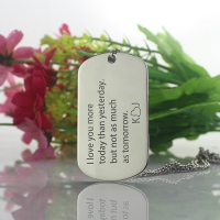 Custom Titanium Steel Tag Name Necklace