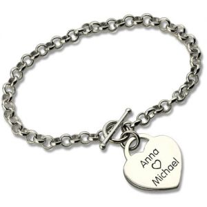 Bracelet Classique Cadenas Coeur Avec Gratuite Boîte en Filigrane 