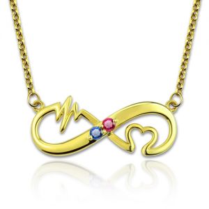 Collier Infini-Pierre de Naissance-Plaqué Or