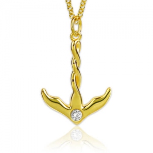 Anchor Birthstone Necklace Gifts For Her Unique Gold Plated