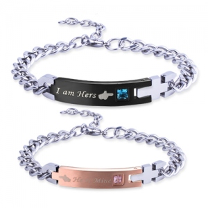 Cross Couple's Bracelet Stainless Steel