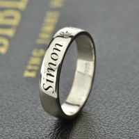 Personalized Inspiratonal Ring Sterling Silver Engraved Name