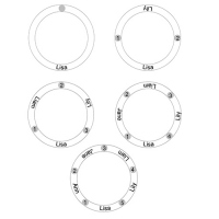 Family Circle Names Necklace For Mother In Gold