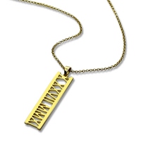roman numeral necklace
