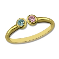 dual birthstones ring