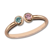 dual birthstones ring
