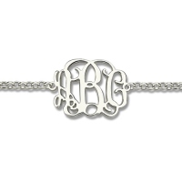 Silver Initial Monogram Bracelet