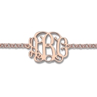 Rose Gold Monogram Bracelet