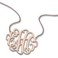 unique monogram necklace