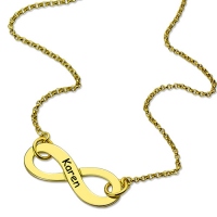 Gold Infinity Name Necklace