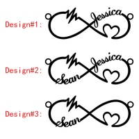 Infinity Heartbeat Necklace with Name Sterling Silver