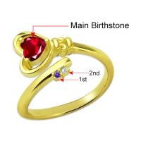 key to heart ring