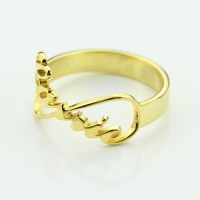 Custom Infinity Name Ring 18k Gold Plated