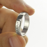 Personalized Inspiratonal Ring Sterling Silver Engraved Name