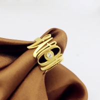 Custom Monogram Initial Birthstone Ring For Mom Gold Plated