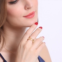 Roman Numeral Date Jewelry Ring 18K Gold Plated