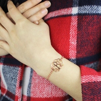 Rose Gold Monogram Bracelet