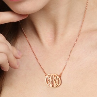 Celebrity monogram necklace