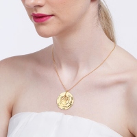 mother disc necklace 