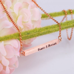 four side bar necklace