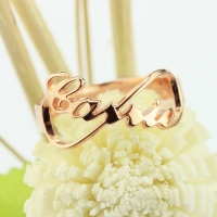 Customized Infinity Name Ring Rose Gold