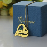 Two Hearts Forever One Love Necklace 18k Gold Plated