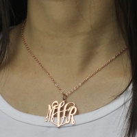 Taylor Swift Personalized Monogram Necklace Rose Gold