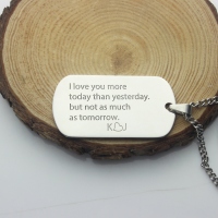 Custom Titanium Steel Tag Name Necklace