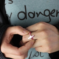 Custom Engraved Name Cross Ring Rose Gold Plated 925 Silver