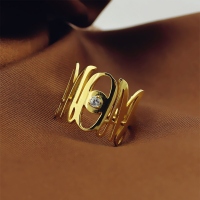 Custom Monogram Initial Birthstone Ring For Mom Gold Plated