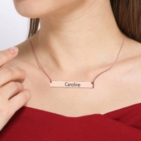 engraved bar necklace