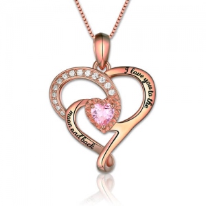 Love You to The Moon and Back Sterling Silver Necklace