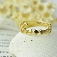 Custom Carrie Name Ring 18k Gold Plated