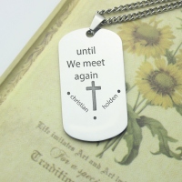 Custom Inspirational Dog Tag Engraved Cross