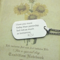 Custom Titanium Steel Tag Name Necklace