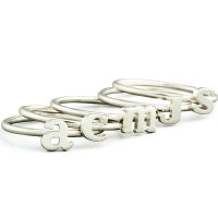Stackable Midi Initial Ring Sterling Silver