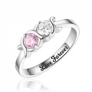Engraved XOXO Love Sterling Silver Ring