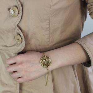 Personalized Monogrammed Bracelet Hand-painted 18K Gold Plated