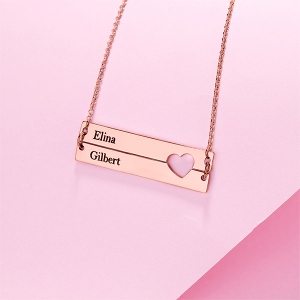 bar necklace gift for family 