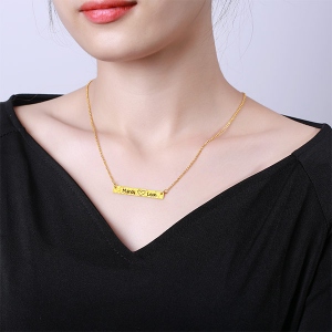 Initial Bar Necklace 