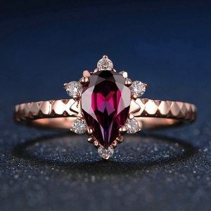 water drop birthstone ring for mom 