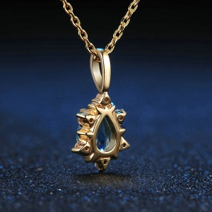 Drop-shaped gemstone ring