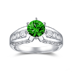 engagement ring with gemstone