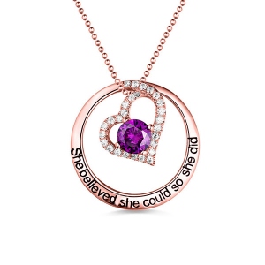 Fio de ouro rosa com coração aberto gravado