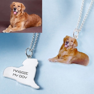 Collier Personnalisable Photo Colorée d'Animal