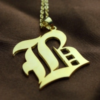 Engraved Initial Necklace