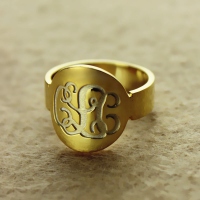 Gold Letter Rings