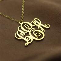 Gold Monogram Initial Necklace