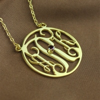 Gold Monogram Pendant