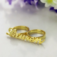 Gold Name Ring